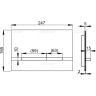 Кнопка управления ALCAPLAST FLAT STRIPE-WHITE металл, матовый белый
